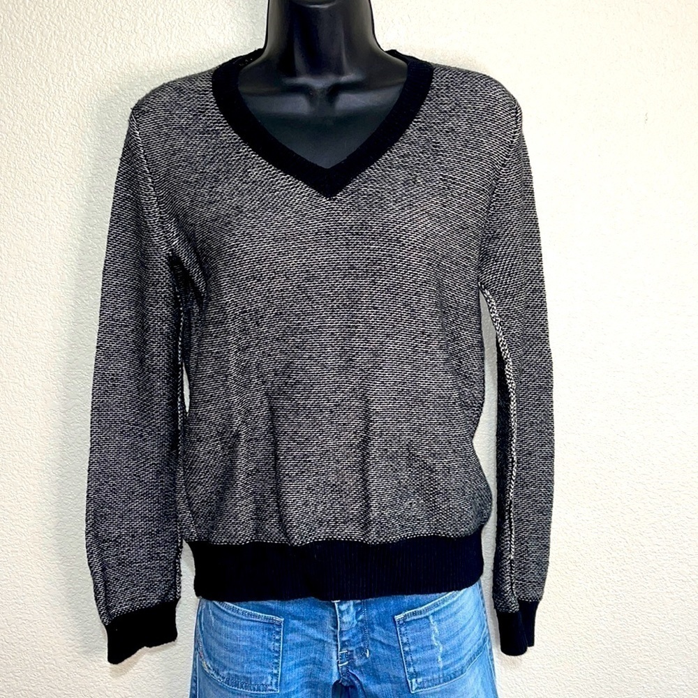 Madewell - Wallace Black White Casual Sweater